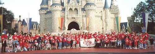 The
        group picture in front of Cinderella's castle in WDW